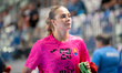 Viktoria Gyoriova warms up before the handball match between Poland and Slovakia in Mielec...