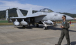 A Boeing EA-18G Growler is displayed during the Seoul International Aerospace and Defense...