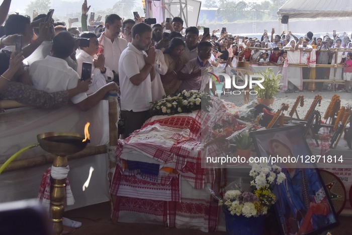  Rahul Gandhi Pays Homage To Late Singer Zubeen Garg In Assam 