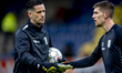 RKC Waalwijk goalkeeper Mark Spenkelink and RKC Waalwijk goalkeeper trainer Bart Tinus are...
