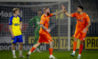 Willem II Tilburg forward Thomas Verheydt scores the 0-2 and celebrates the goal during th...