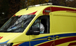 In Krakow, Poland, on October 17, 2025, an ambulance participates in the 'Cooperation 2025...