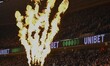 Pyrotechnics occur before the Sky Bet Championship match between Middlesbrough and Ipswich...