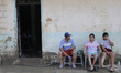 Affected families in Poza Rica, Veracruz, on October 17, 2025, receive humanitarian aid fr...