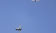 A Eurofighter Typhoon fighter jet of the German Air Force performs a flight demonstration...