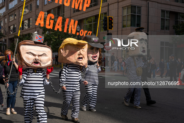 Thousands Of Anti-Trump Protesters At The No Kings Rally In Washington, D.C.