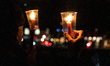 People gather for a ''No Dictators: Lights for Democracy'' protest event organized by Demo...