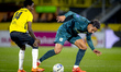 NAC Breda midfielder Kamal Sowah and PEC Zwolle defender Tristan Gooijer play during the m...