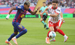 Lamine Yamal and Alex Moreno play during the match between FC Barcelona and Girona FC, cor...