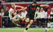 Davy Klaassen of AFC Ajax battles for the ball with Mees de Wit of AZ during the match bet...
