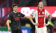 Wout Weghorst of AFC Ajax looks disappointed after losing the game with Wouter Goes of AZ...