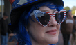 Susanna Kramer of Philadelphia attends the ''No Kings'' rally on Independence Mall, statin...