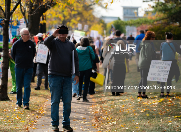 No Kings Protest In Rochester, New York