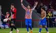 Jose Maria Gimenez of Atletico de Madrid (C) celebrates after winning the LaLiga EA Sports...