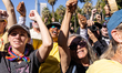 Thousands attend the No Kings protest at the California state capitol building in Sacramen...