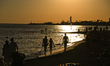 AYIA NAPA, CYPRUS – OCTOBER 17:People enjoy a nice sunny weather at Glyki Nero Beach at s...