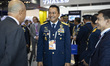 Mohamad Tonny Harjono, Chief of Staff of the Indonesian Air Force, tours the Airbus booths...