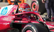 In Austin, USA, on October 18, 2025, Charles Leclerc of Monaco drives the (16) Scuderia Fe...