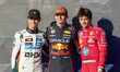 In Austin, USA, on October 18, 2025, Max Verstappen of the Netherlands drives the (1) Orac...