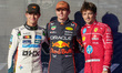 In Austin, USA, on October 18, 2025, Max Verstappen of the Netherlands drives the (1) Orac...