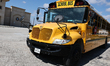 A school bus is seen in Panna Maria, United States on October 21, 2025. 