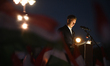 Peter Magyar, leader of the Tisza Party, speaks at the memorial of the Tisza Party on the...