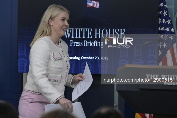 DC: Press Sec. Leavitt  hold a Immigration and Shutdown press briefing