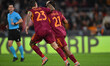 Paulo Dybala of A.S. Roma celebrates after scoring the goal to make it 1-2 during the UEFA...