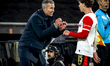 SC Feyenoord Rotterdam trainer Robin van Persie and SC Feyenoord Rotterdam defender Jordan...