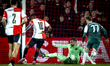SC Feyenoord Rotterdam forward Cyle Larin scores the 3-1 during the match SC Feyenoord Rot...