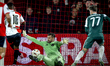 SC Feyenoord Rotterdam forward Cyle Larin scores the 3-1 during the match SC Feyenoord Rot...