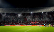 Supporters of SC Feyenoord Rotterdam attend the match between SC Feyenoord Rotterdam and P...
