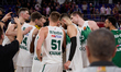 Players of Zalgiris Kaunas participate in the EuroLeague Regular Season Round 5 match betw...