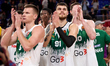 Players of Zalgiris Kaunas participate in the EuroLeague Regular Season Round 5 match betw...