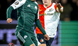 Panathinaikos FC forward Anass Zaroury and SC Feyenoord Rotterdam midfielder Sem Steijn pl...