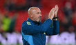 Steve Stone of Nottingham Forest applauds his team's supporters during the UEFA Europa Lea...