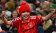 A young Forest fan gestures towards the Porto fans during the UEFA Europa League League St...
