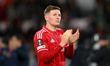 Elliot Anderson of Nottingham Forest celebrates victory during the UEFA Europa League Leag...