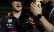 Red Bull driver Yuki Tsunoda participates in activation and ice cream preparation prior to...