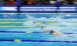 Swimmers race toward the finish line at the World Aquatics Swimming World Cup 2025 at Toro...