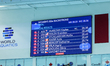 The Women 50m backstroke final result displays at the World Aquatics Swimming World Cup 20...