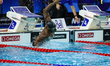 In Toronto, Ontario, Canada, on October 23, 2025, Canadian swimmer Josh Liendo wins the Me...