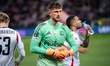 Goalkeeper Kacper Tobiasz plays during the game between FC Shakhtar Donetsk and Legia Wars...