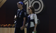 Atlassian Williams driver Alex Albon, accompanied by his partner Muni Hie, is at the Autod...