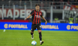 Samuele Ricci plays during the match between AC Milan and Pisa SC 1909 in Serie A at Giuse...