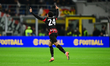 Zachary Athekame of AC Milan celebrates after scoring his team's first goal during the Ser...