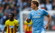 Luke Woolfenden of Coventry City races back during the Sky Bet Championship match between...