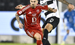 Giovani Henrique of Al Sadd SC and Rodriguez Sanchez Rodrigo of Al Arabi SC are in action...