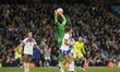 Khiara Keating #1 of England makes a save during the International Friendly match between...