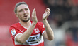 Luke Ayling of Middlesbrough applauds the fans after the final whistle at the Sky Bet Cham...
